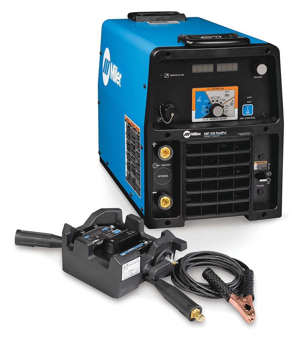 MILLER MULTIPROCESS WELDER, XMT 350 FIELDPRO, DC, POWER SOURCE WITH ...