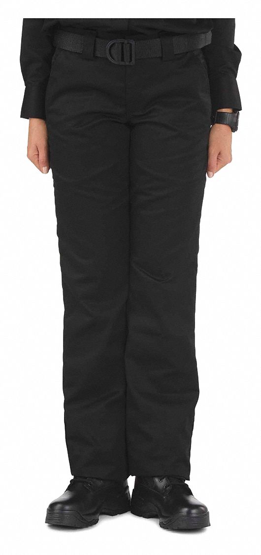 Womens Twill Pants, Size 10, Black