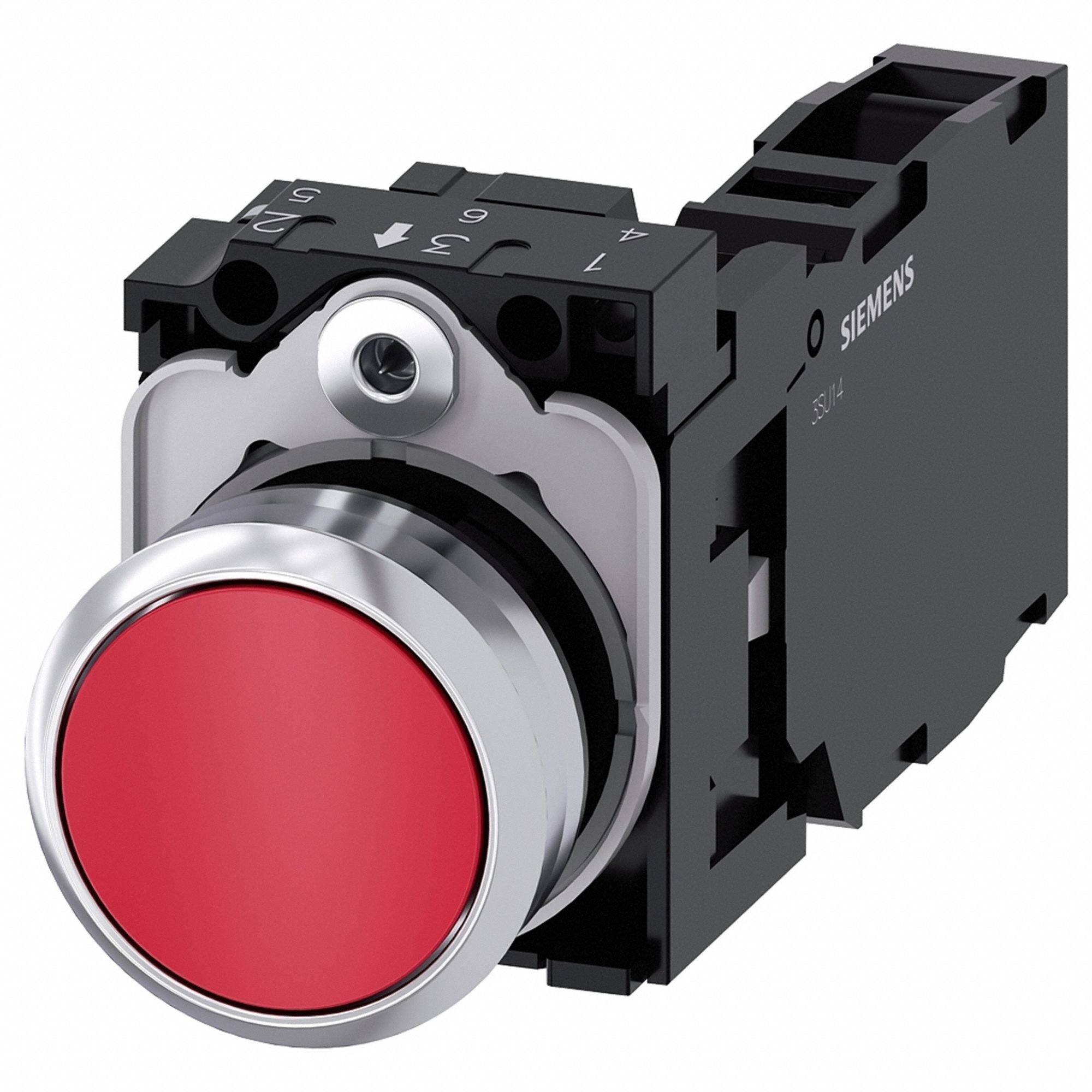 Flush Push Button Operator: Non-Illuminated, Flush Profile, Non-Metallic, 22 mm, 1NO/1NC