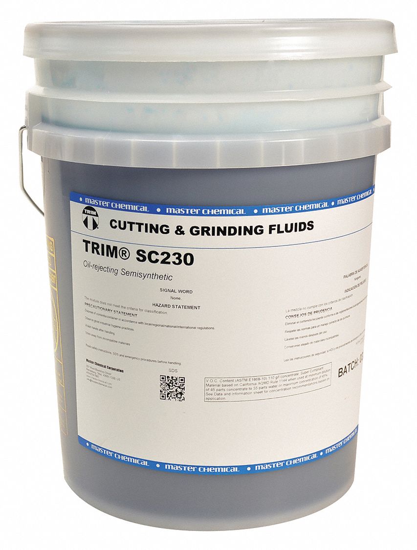 TRIM, 5 gal, Blue, Cutting and Grinding Fluid 425K99SC230/5 Grainger