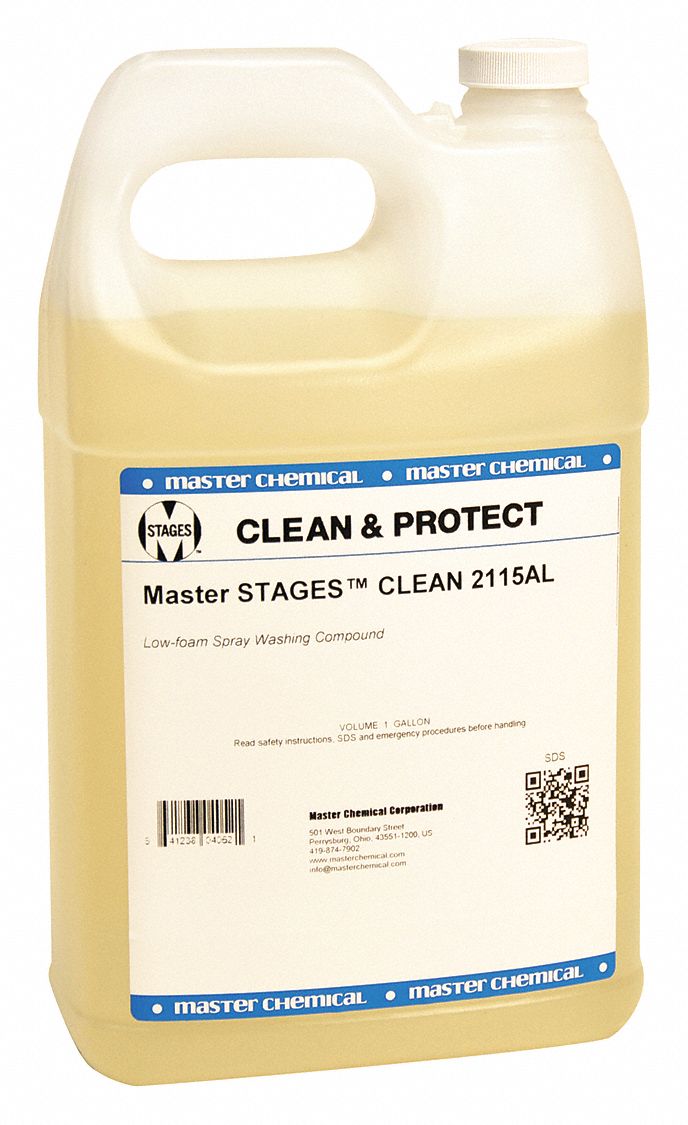 Low-Foam Spray Washing Compound: Clean 2115AL, 1 gal, Jug