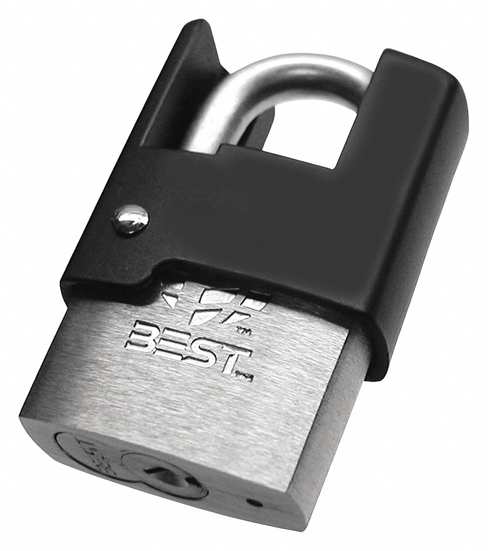BEST Padlock 1 in Vertical Shackle Clearance, 7/8 in Horizontal Shackle Clearance, 5/16 in