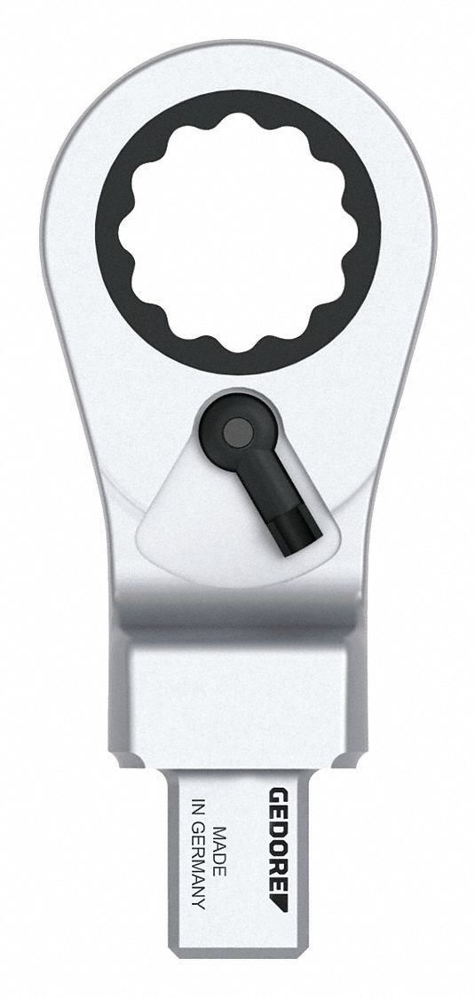 Interchangeable Torque Wrench Head: 9mm x 12mm Drive Size, 12 7/10 mm Size