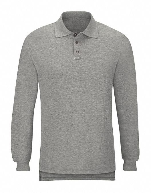 gray collared shirt