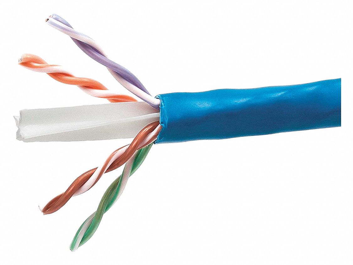 Data Cable, Cat 6A, 23 AWG, 1000ft, Blue
