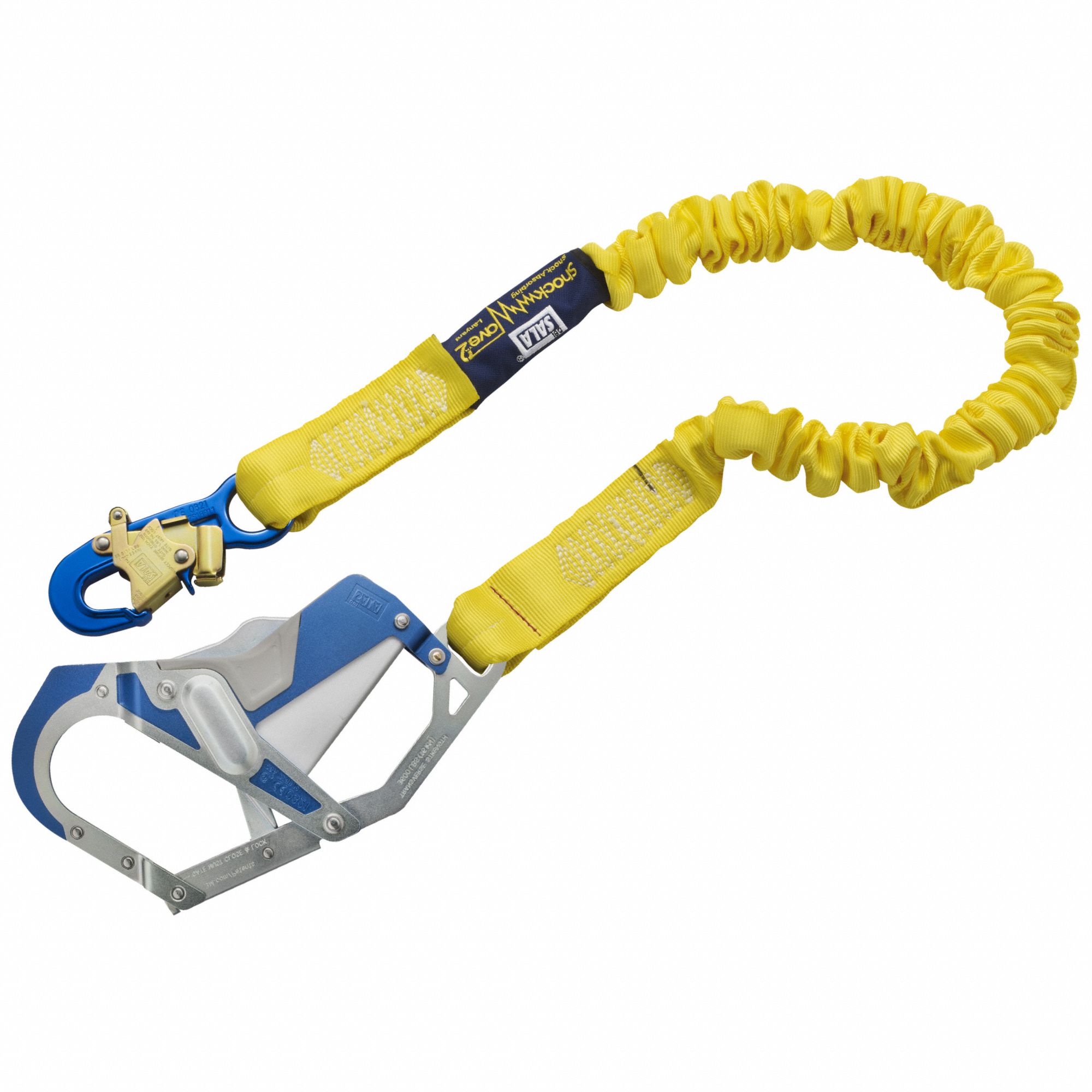 Shock-Absorbing Lanyard, Yellow