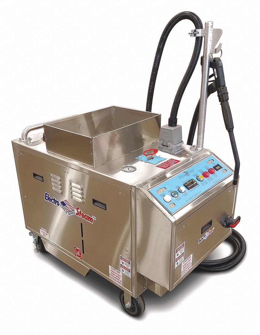 Industrial Steam Cleaner: 103.5 lb/hr Steam Production, 0 to 160 psi, 240V AC