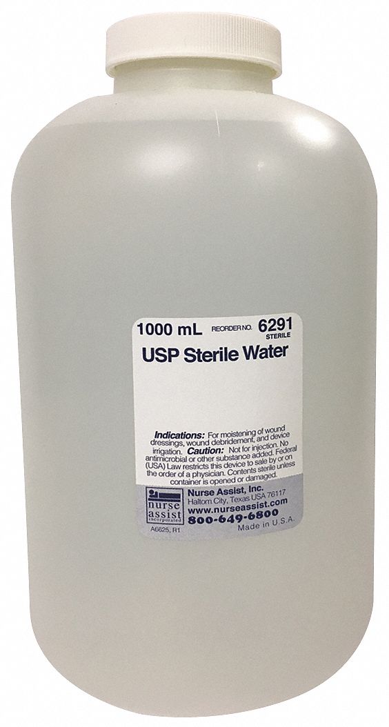 Irrigation Solution: Liquid Solution, Bottle, 32 oz, 6 Count, Sterile Water