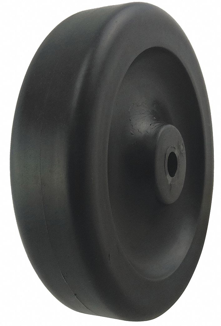 GRAINGER APPROVED Polyolefin Tread Wheel, 4 in Wheel Dia., 140 lb Load