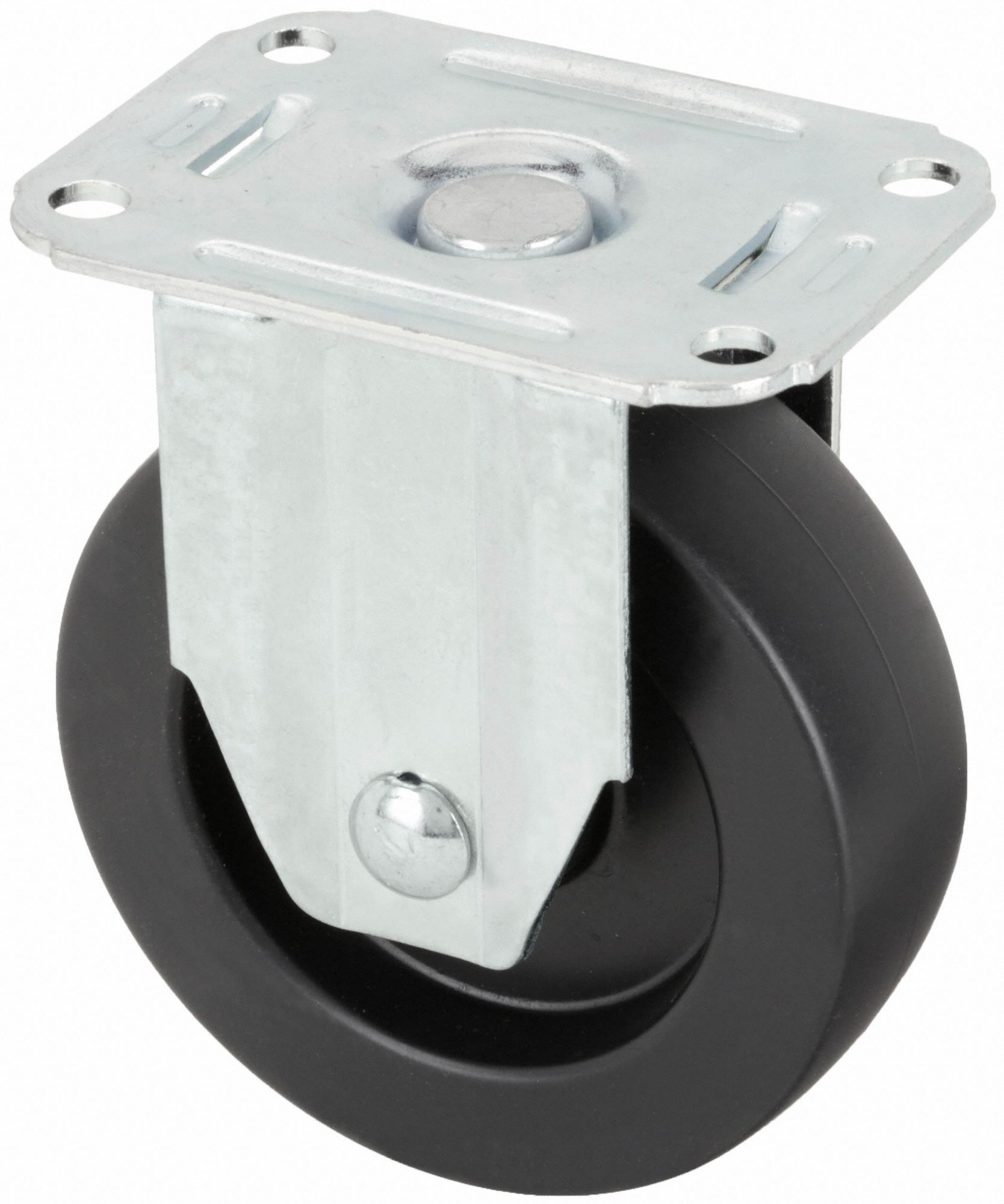 Standard Plate Caster,Rigid,195 lb.