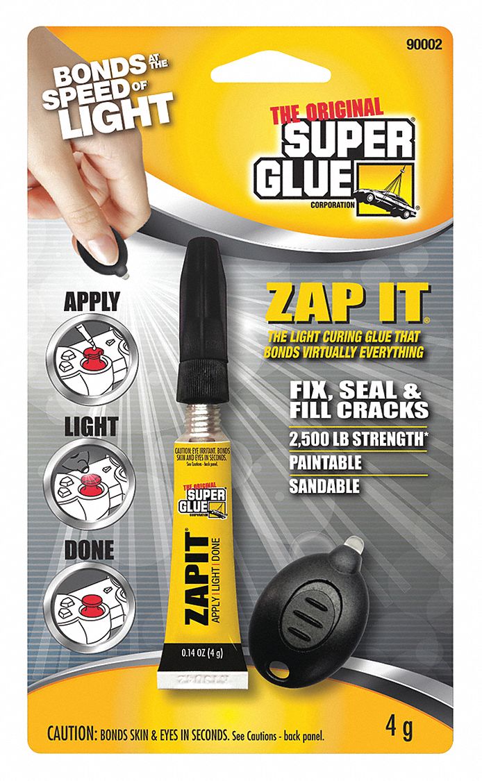 SUPER GLUE 4 g Tube Instant Adhesive, Begins to Harden 10 sec, 180 to