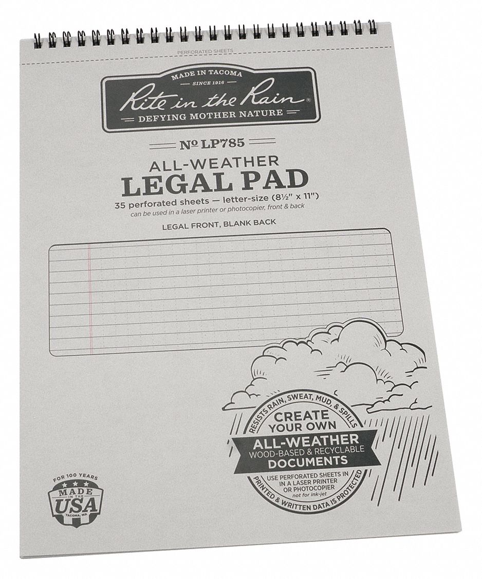 LEGAL PAD,8-1/2 X 11" SHEET SIZE