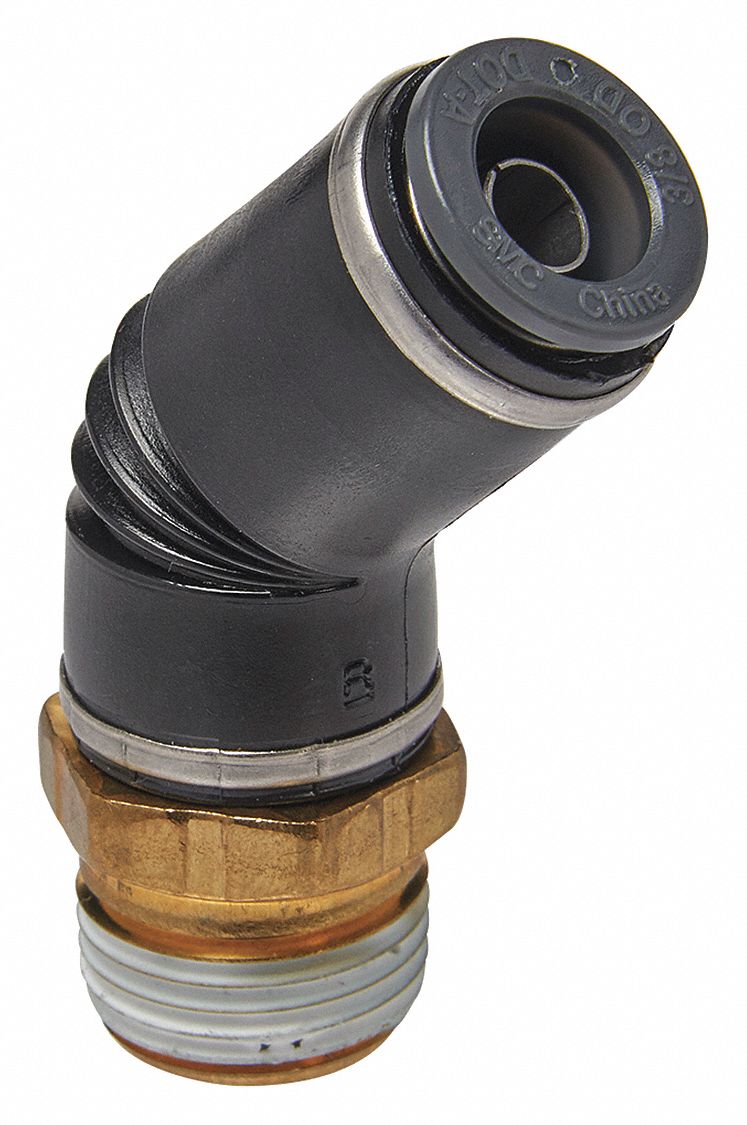 Male Elbow: NPT, Brass, 2 PK