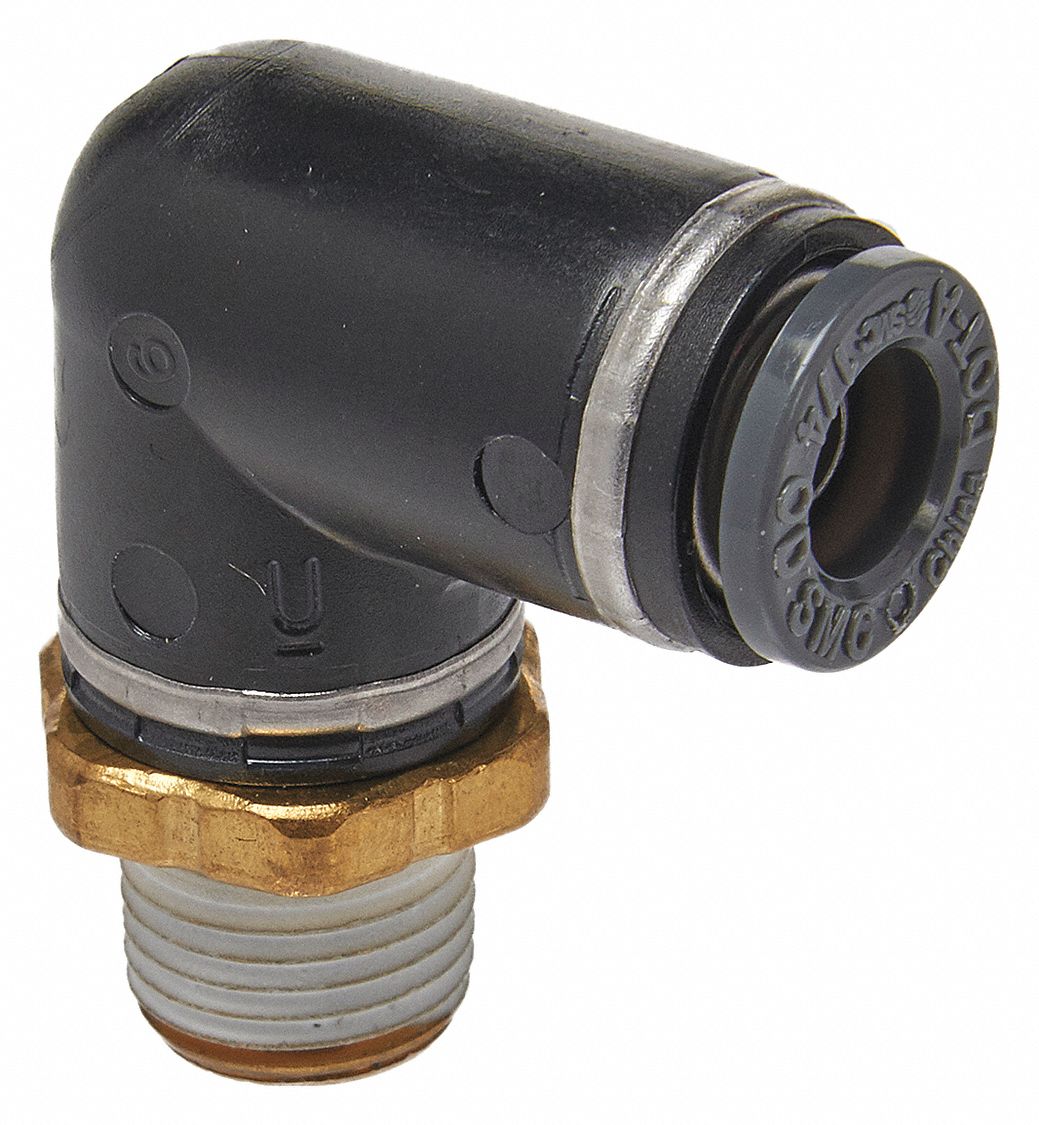 Male Elbow: NPT, Brass, 2 PK