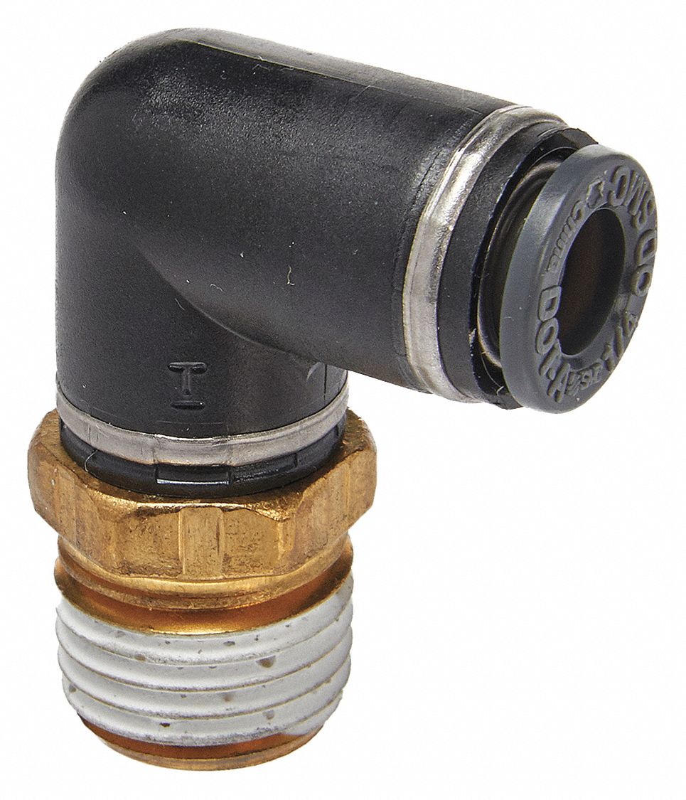 Male Elbow: NPT, Brass, 2 PK