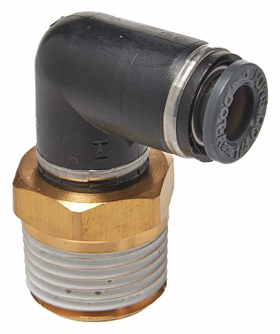 Male Elbow: NPT, Brass, 2 PK