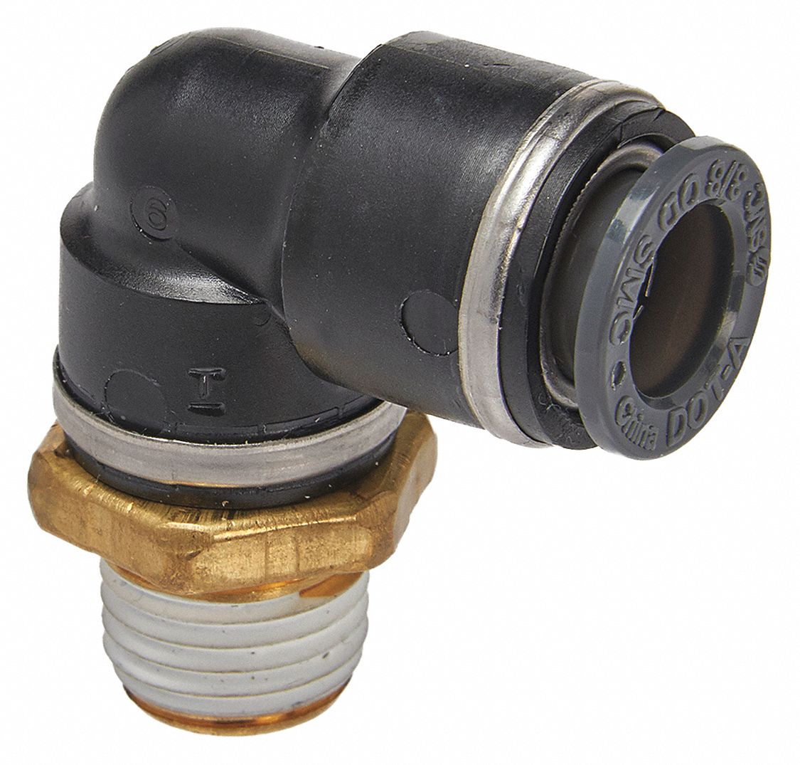 Male Elbow: NPT, Brass, 2 PK