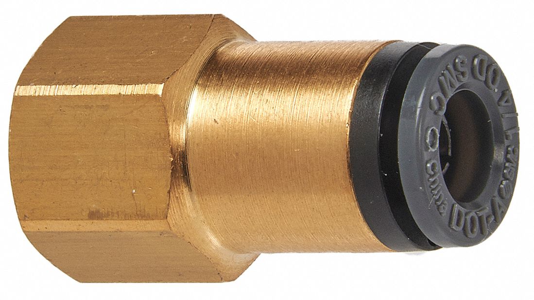 Female Connector: NPT, Brass, 2 PK