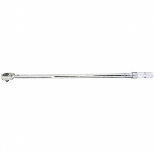 PROTO Micrometer Torque Wrench: Foot-Pound, 3/4 in Drive Size, 120 ft-lb to  600 ft-lb, Std, Adj