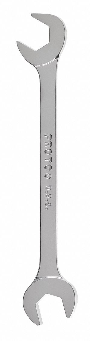 Open End Wrench: Alloy Steel, Chrome, 11 mm Head Size, 5 in Overall Lg, Std