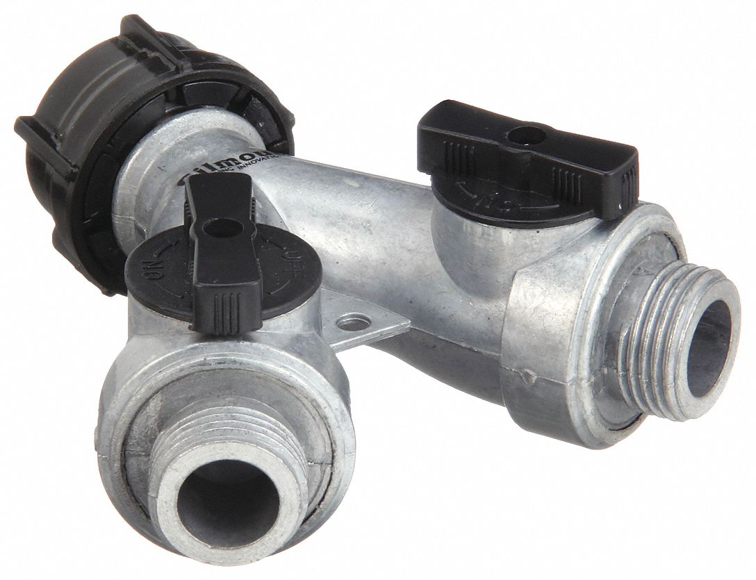GILMOUR GARDEN HOSE ADAPTER, 100 ° F, ZINC X ZINC, 3/16 IN L, 60 PSI AT ...