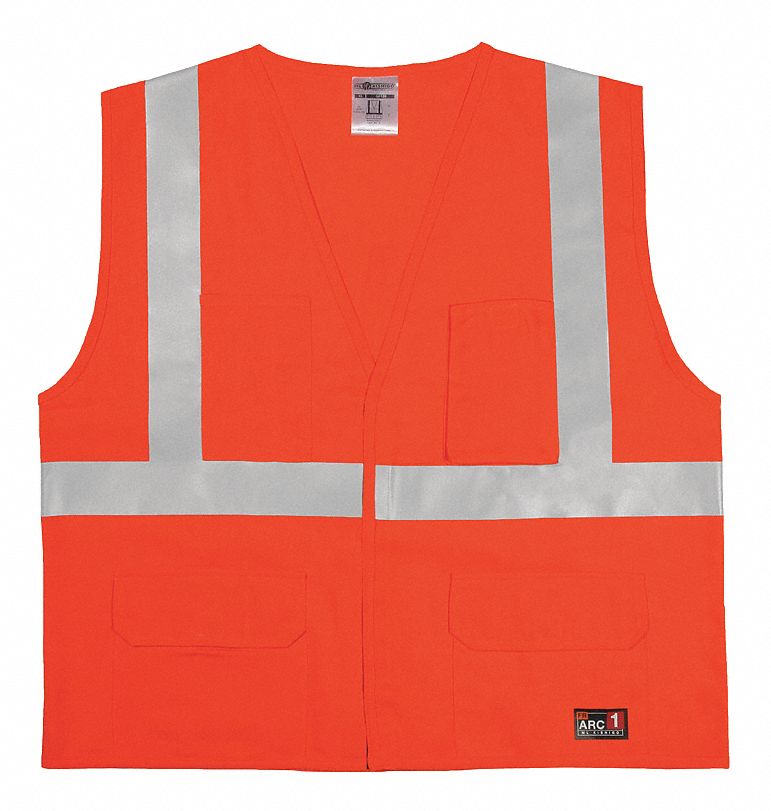 High Visibility Vest, Orange/Red, S/M