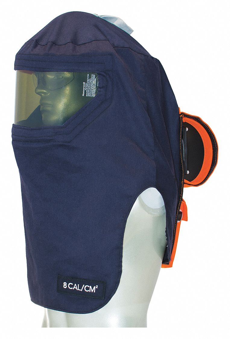 SALISBURY Navy Arc Flash Hood, Size: Universal, 8.0 cal/sq cm ATPV ...