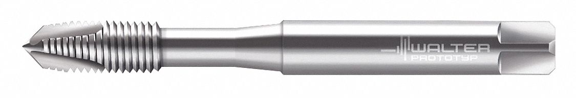 Spiral Point Tap: M8x1.25 Thread Size, 18.00 mm Thread Lg, 90.00 mm Overall Lg, Plug