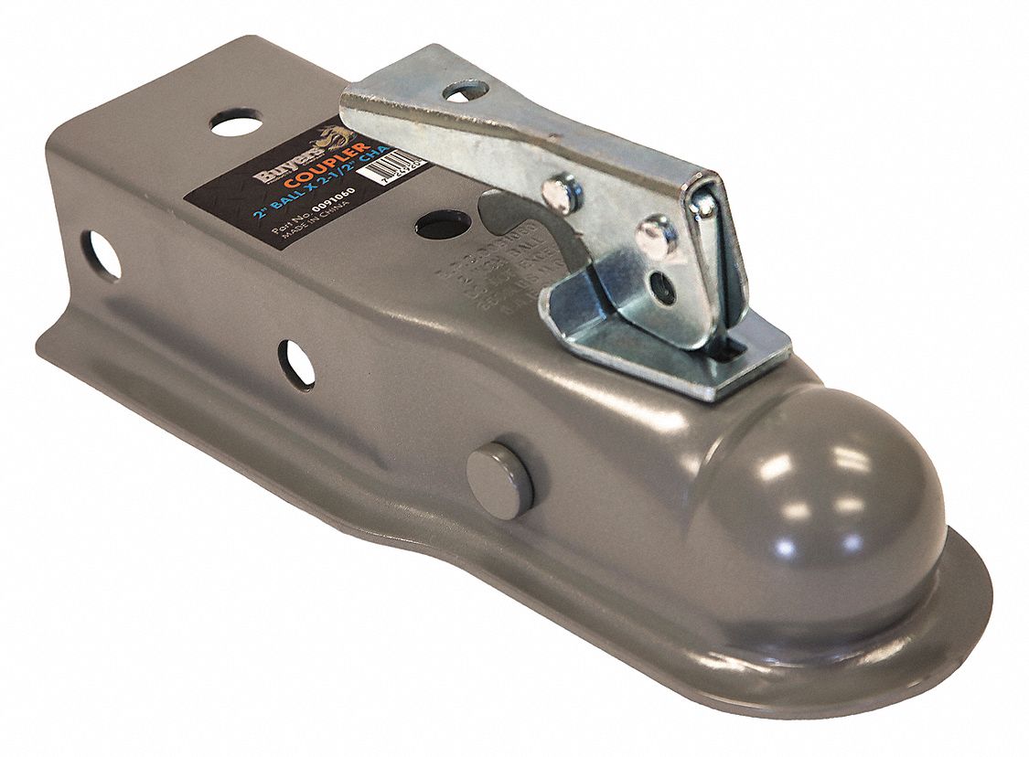 Trailer Coupler: Straight-Tongue Coupler, II, 3, 500 lb Gross Towing Wt Capacity