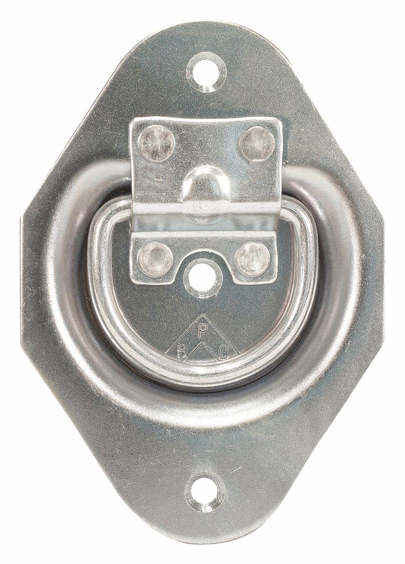 Rope Ring: 1/4 in Ring Dia., 500 lb Capacity GVW, 285 lb Working Load Limit, Steel