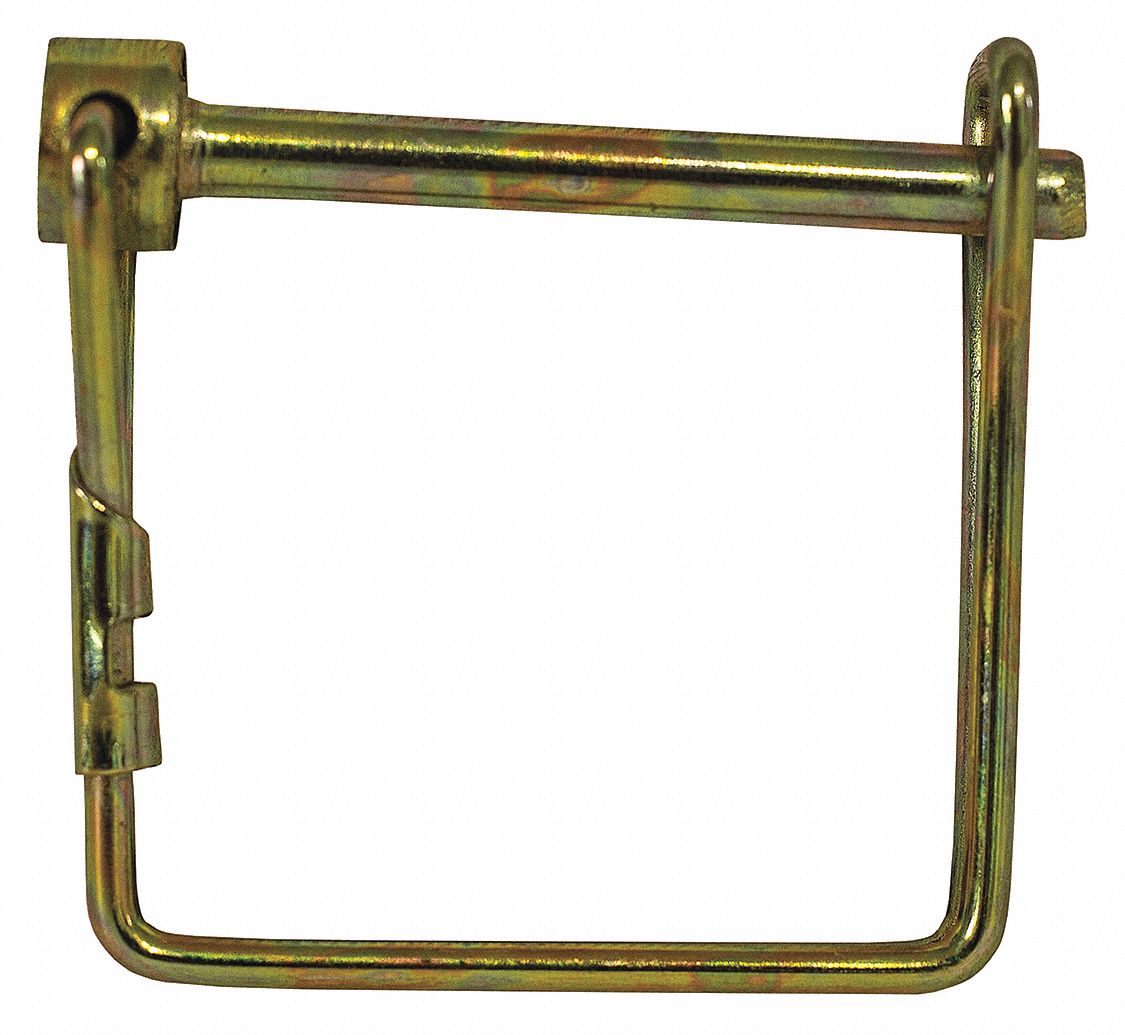 Safety Pin: Inch, 0.25 in Wire Dia, 2 49/64 in Shank Lg, 1/4 in Pin Dia,  Snap, Square, Steel