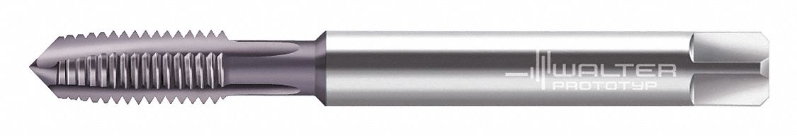 Spiral Point Tap: M8x0.75 Thread Size, 18.00 mm Thread Lg, 90.00 mm Overall Lg, Plug