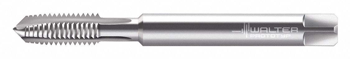 Spiral Point Tap: #10-24 Thread Size, 16.00 mm Thread Lg, 70.00 mm Overall Lg, Plug