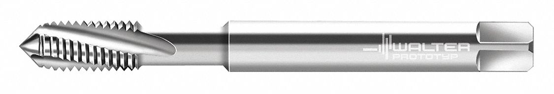 Spiral Flute Tap: #10-24 Thread Size, 16.00 mm Thread Lg, 70.00 mm Overall Lg