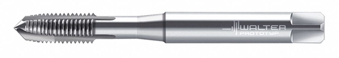 Spiral Point Tap: M8x1.25 Thread Size, 18.00 mm Thread Lg, 90.00 mm Overall Lg, Plug