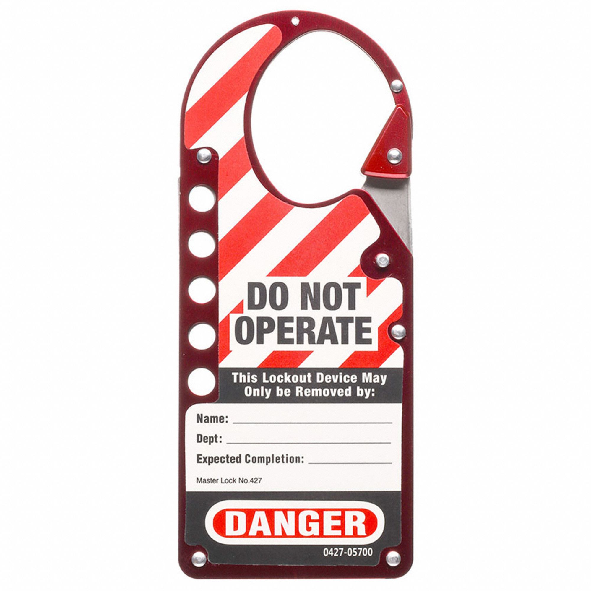 Labeled Lockout Hasp Snap-On 5 Lock