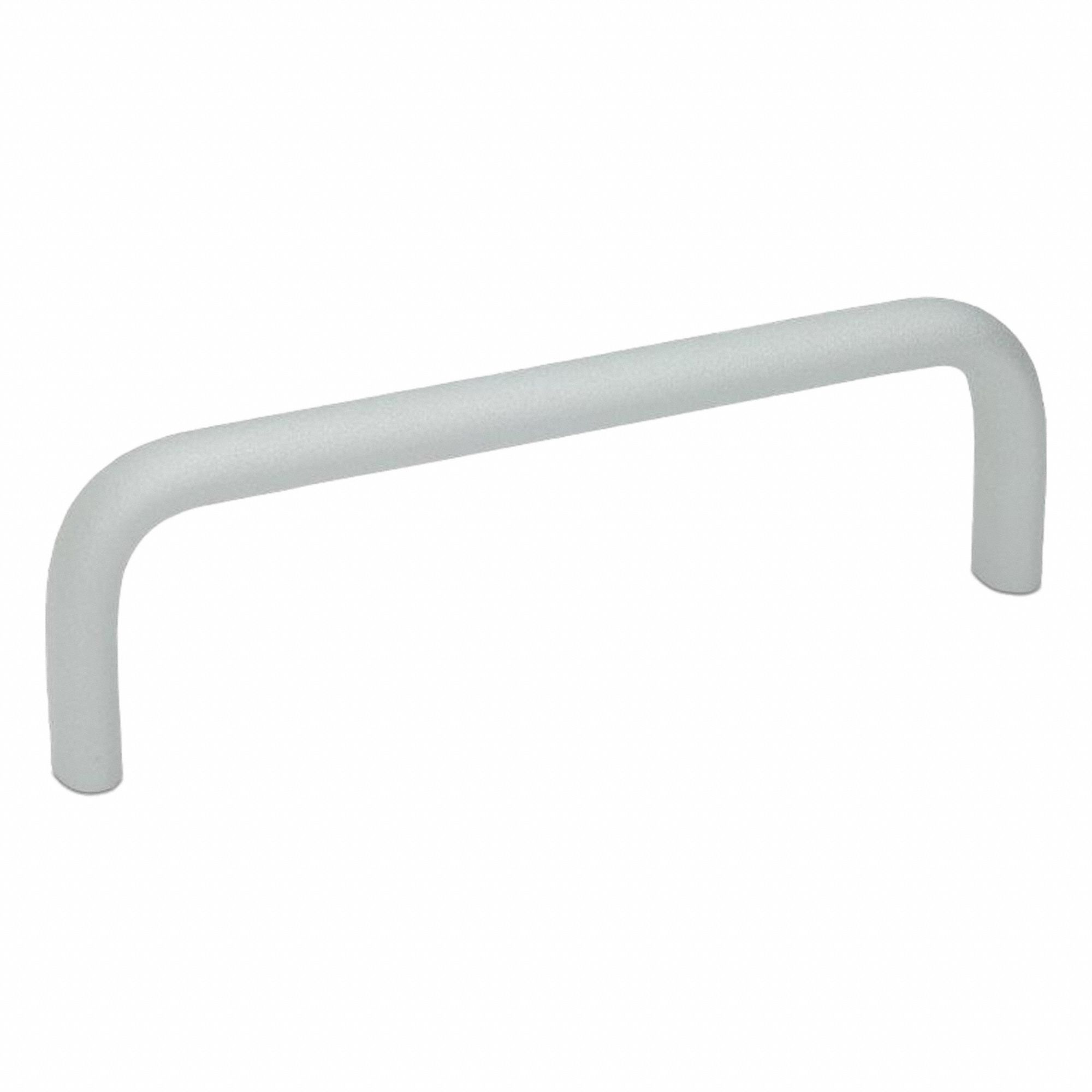 Pull Handle: Threaded Holes, Aluminum, Silver, 2.17 in Mounting Hole Center to Center