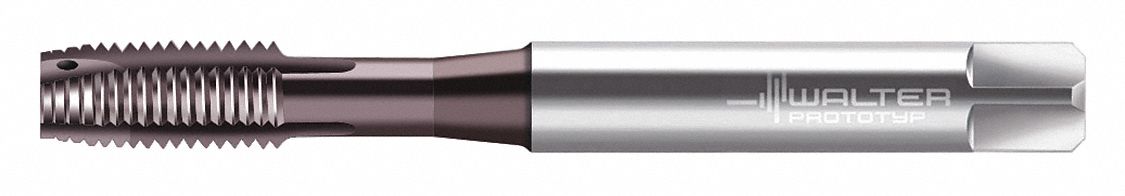 Spiral Point Tap: M8x1.25 Thread Size, 18.00 mm Thread Lg, 90.00 mm Overall Lg, Plug