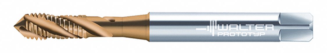 Spiral Flute Tap: M10x1.5 Thread Size, 15.00 mm Thread Lg, 100.00 mm Overall Lg, TiN