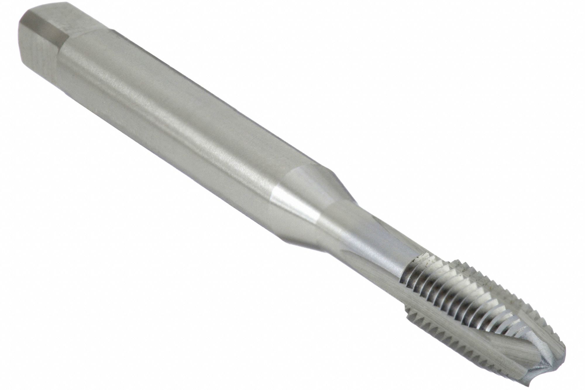 Spiral Point Tap: 1/4"-32 Thread Size, 15.00 mm Thread Lg, 80.00 mm Overall Lg, Plug