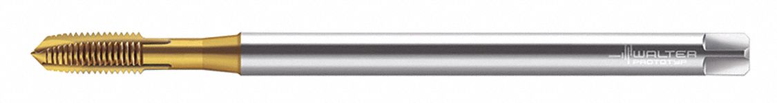 Spiral Point Tap: M6x1 Thread Size, 15.00 mm Thread Lg, 125.00 mm Overall Lg, Plug