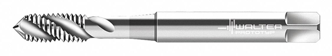 Spiral Flute Tap: #1-72 Thread Size, 4.00 mm Thread Lg, 45.00 mm Overall Lg