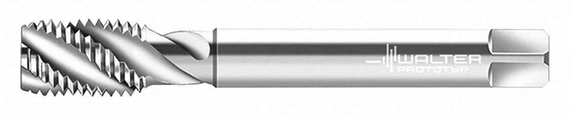 Spiral Flute Tap: 1-1/2"-12 Thread Size, 22.00 mm Thread Lg, 170.00 mm Overall Lg