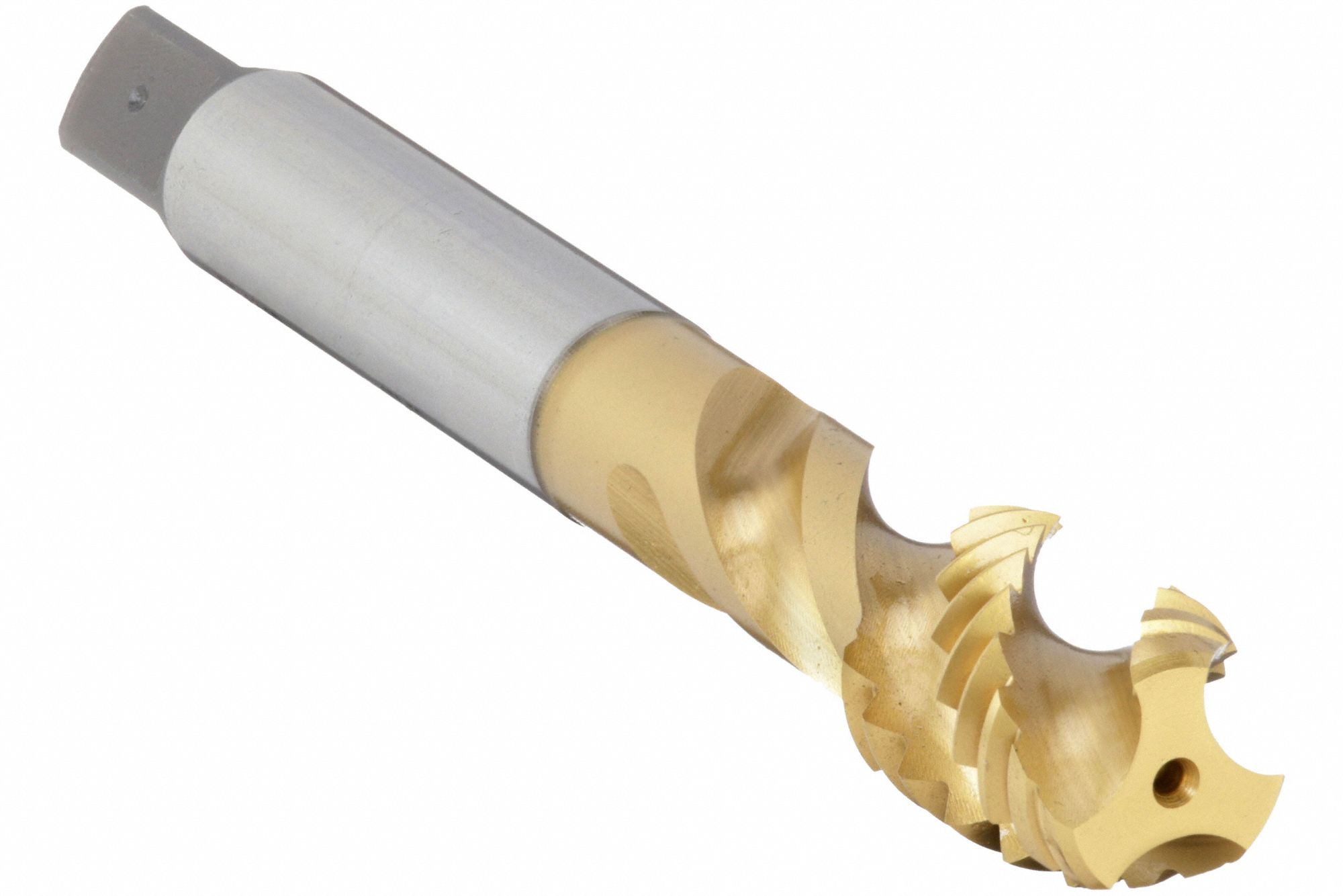 Spiral Flute Tap: 1/2"-13 Thread Size, 18.00 mm Thread Lg, 110.00 mm Overall Lg, TiN