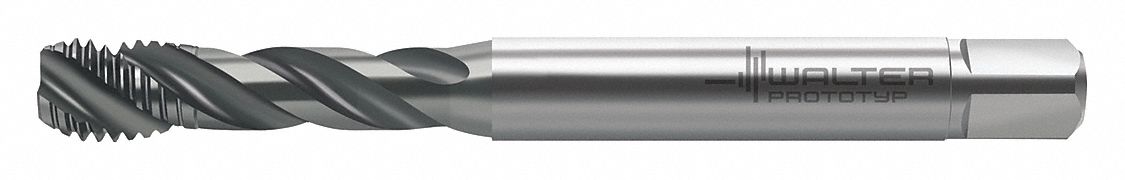 Spiral Flute Tap: M2x0.4 Thread Size, 4.00 mm Thread Lg, 45.00 mm Overall Lg, 6HX