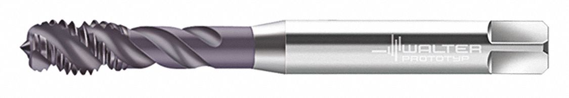 Spiral Flute Tap: M1.6x0.35 Thread Size, 6.00 mm Thread Lg, 40.00 mm Overall Lg, 6HX