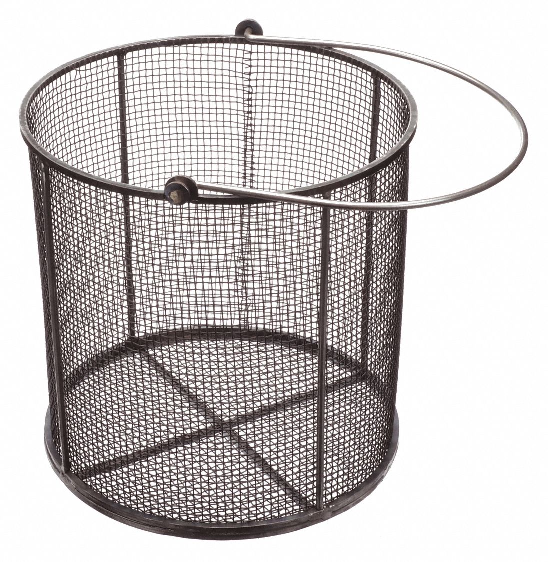 MARLIN STEEL WIRE PRODUCTS Parts Washing Basket, Round, Basket Height ...