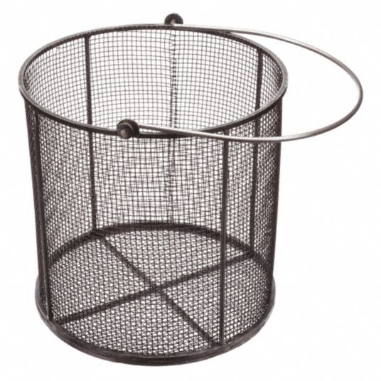 MARLIN STEEL WIRE PRODUCTS, Round, Steel, Parts Washer Basket 429G81