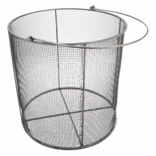 Marlin Steel Wire Products, Round, Steel, Parts Washer Basket - 429g84 