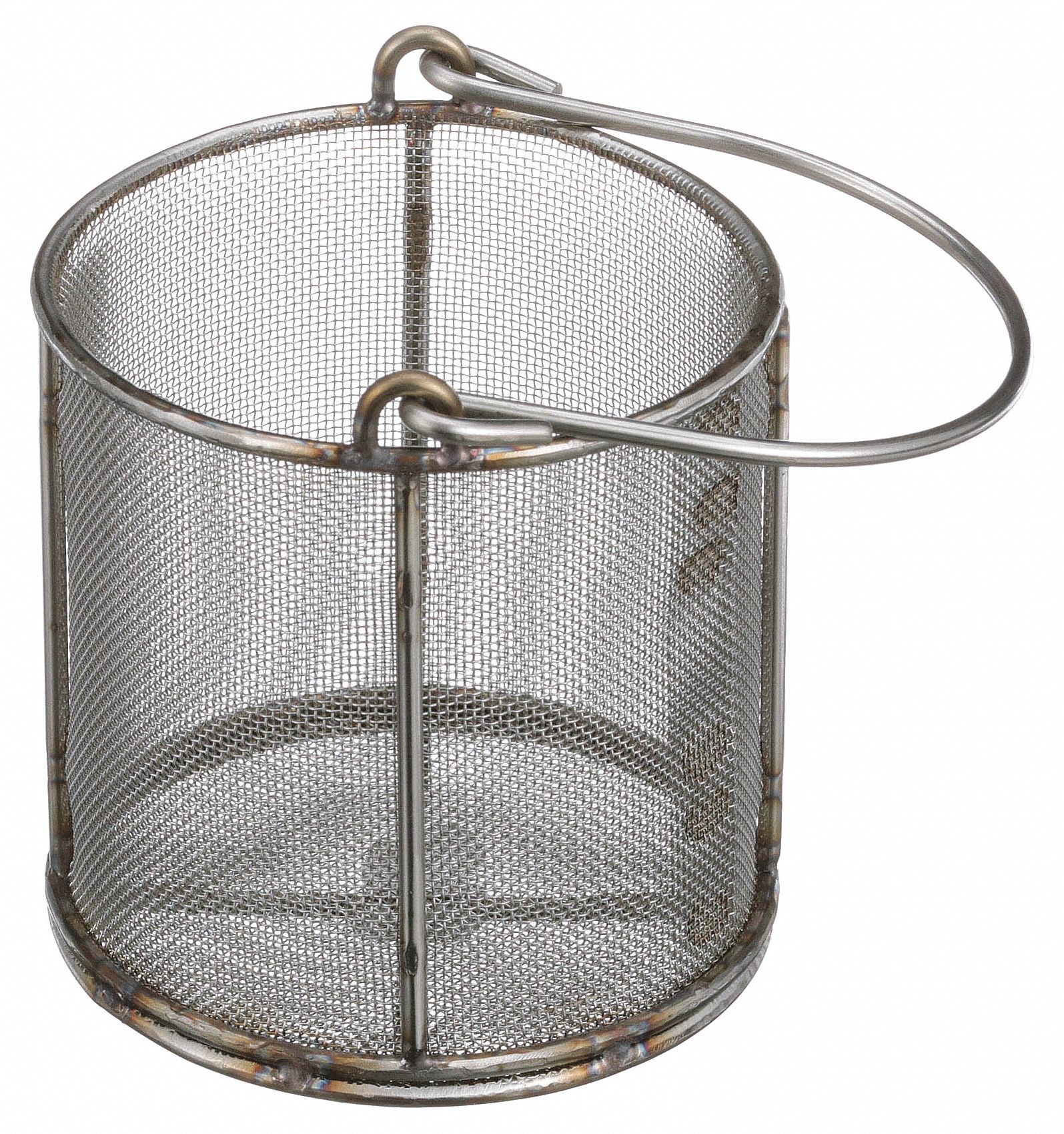 MARLIN STEEL WIRE PRODUCTS, Round, Stainless Steel, Parts Washer Basket